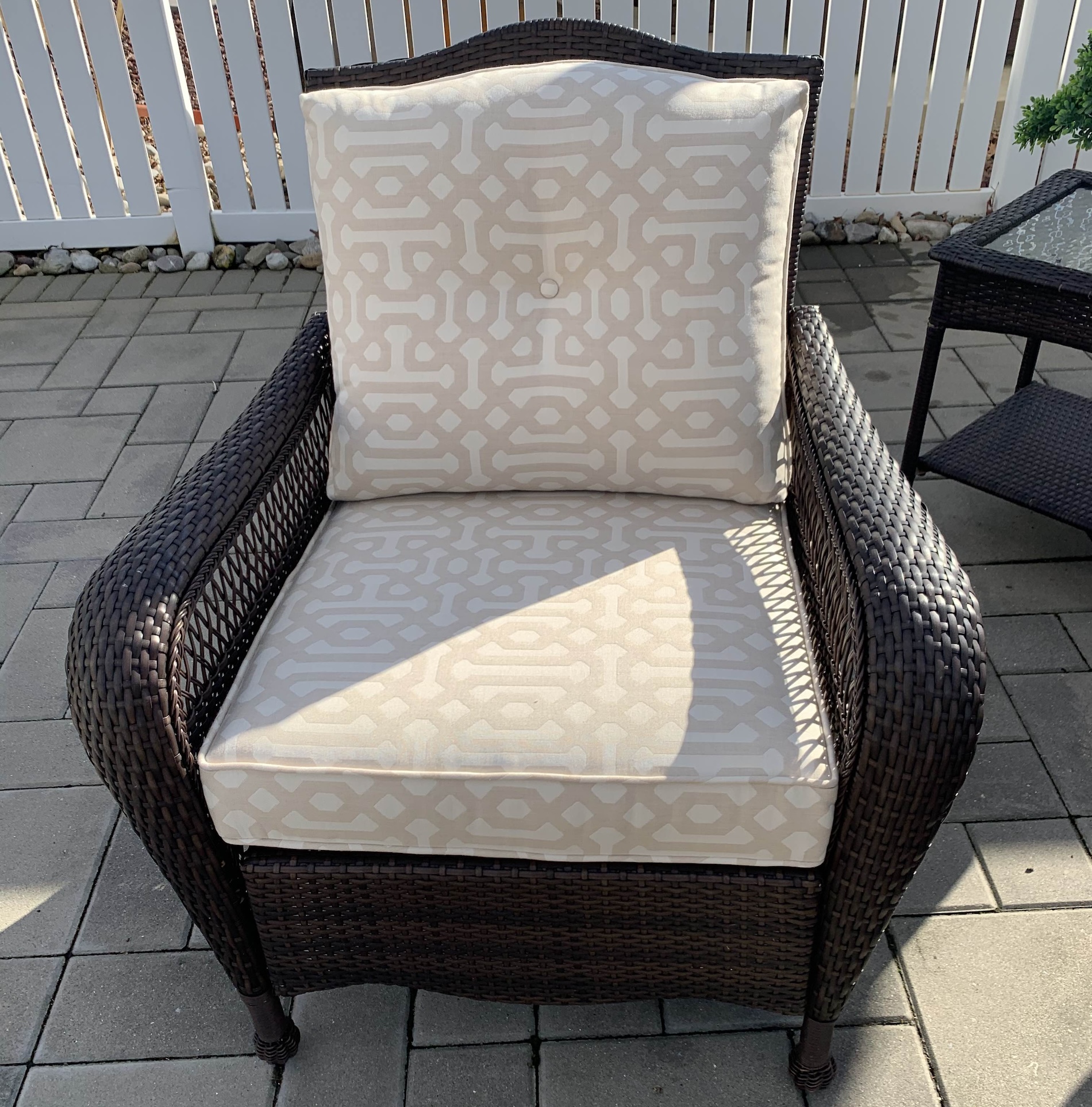 Custom Upholstered Outdoor Chair Designer Draperies Nj