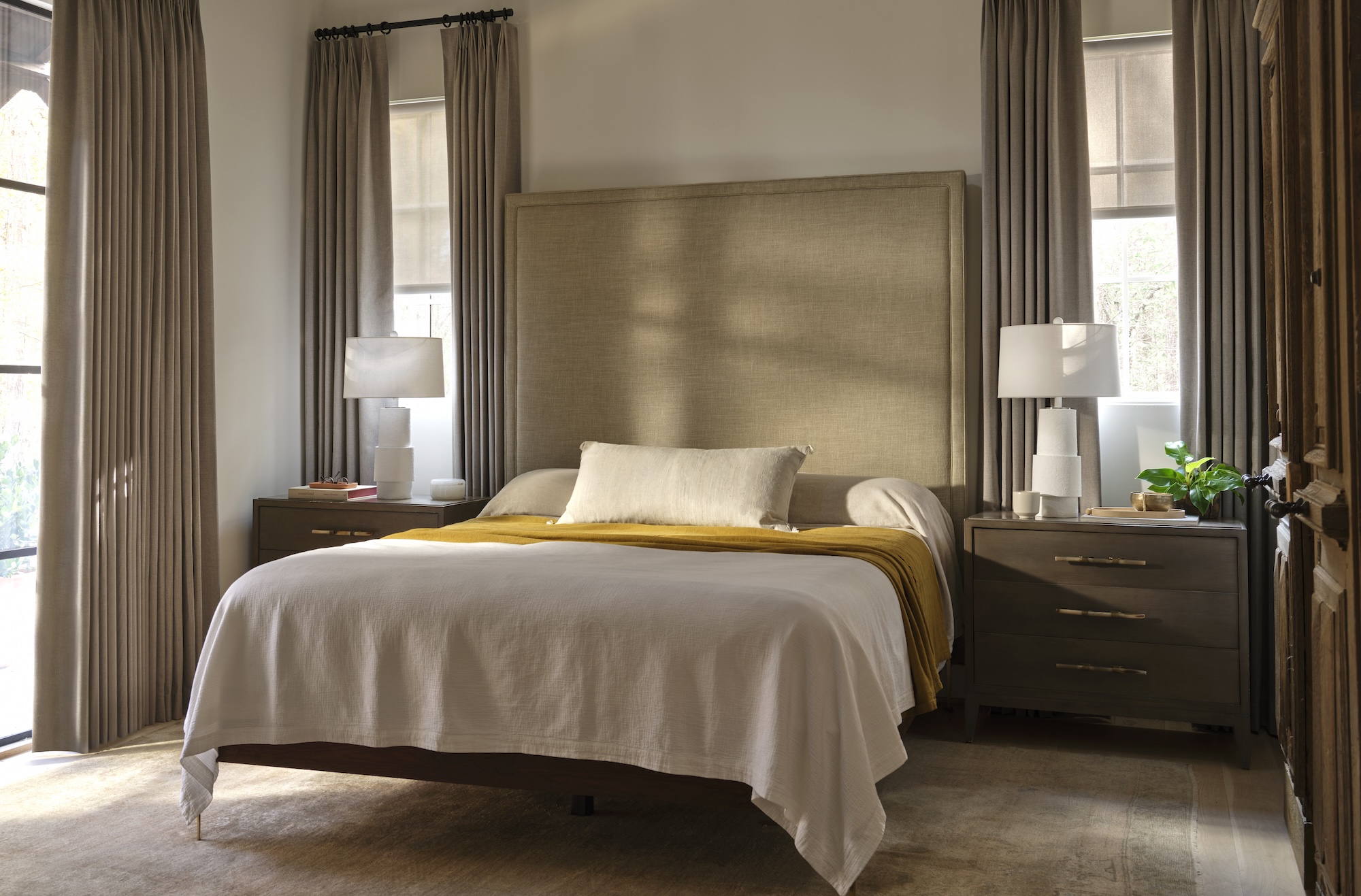 Sunbrella Drapes Custom Bedroom Window Treatments