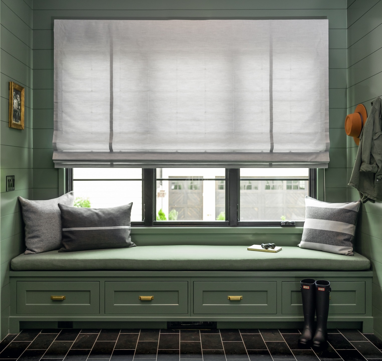 Sunbrella Roman Shade Designer Draperies Nj
