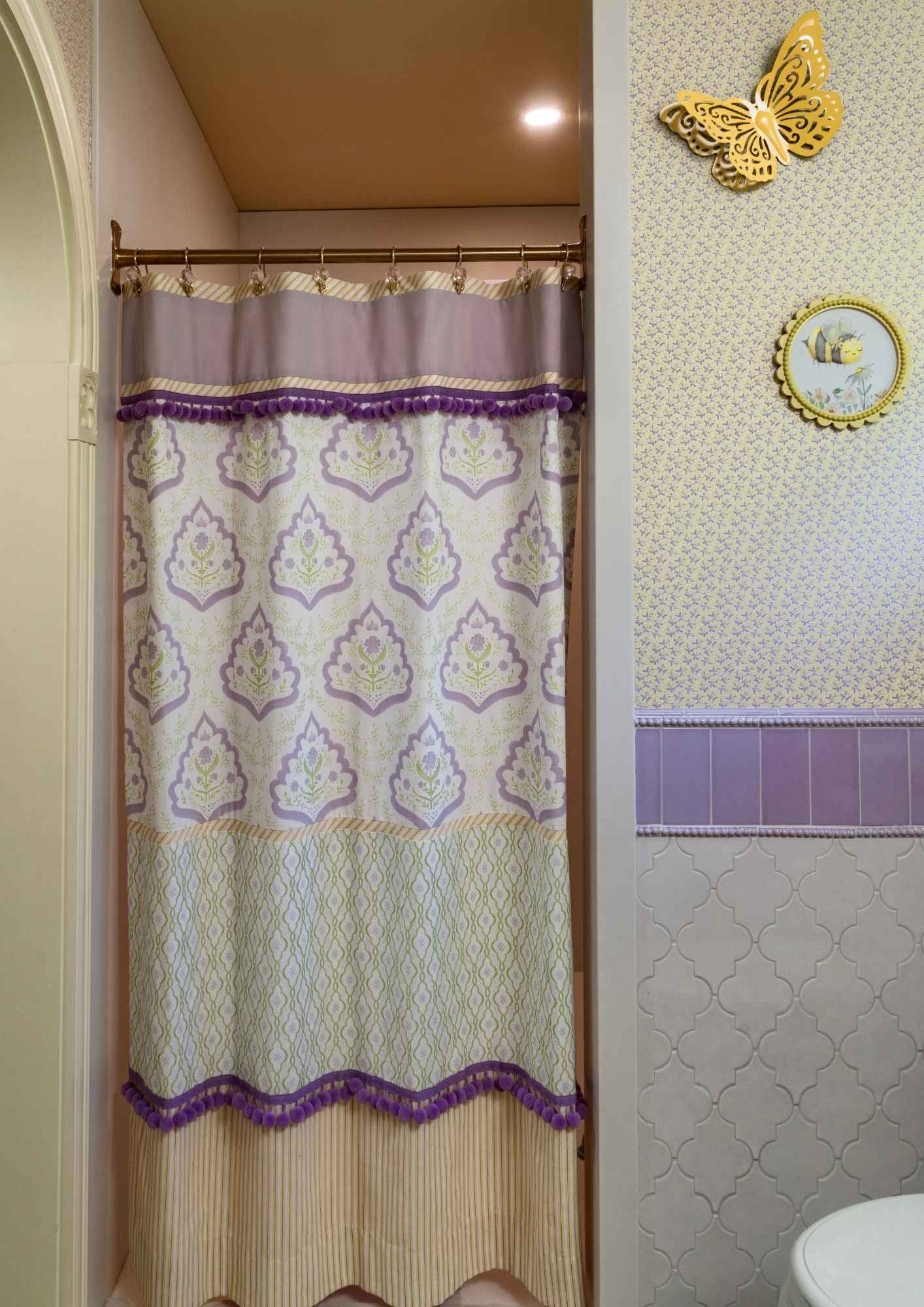 Shower Curtain Pattern Purple